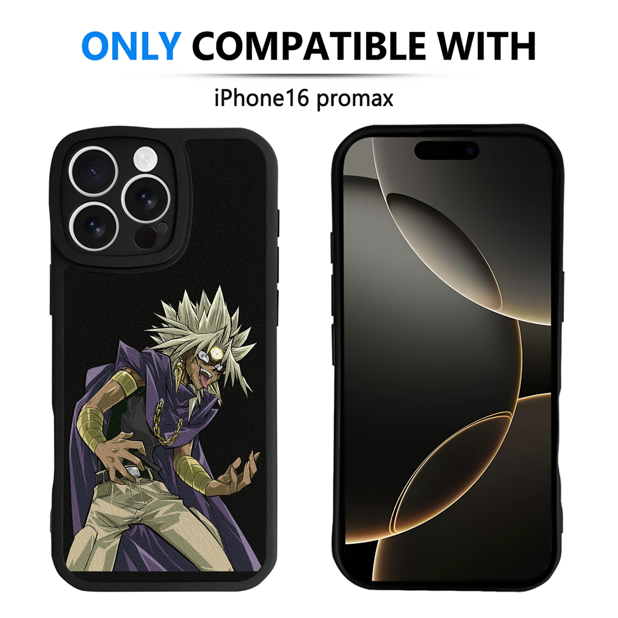 （画像用） 遊☆戯☆王 Yu-Gi-Oh! 【iPhone 16シリーズ対応】シリコンスマホケース（レザー調） 材質：シリコン